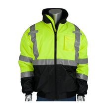 Load image into Gallery viewer, PIP® ANSI Type R Class 3 Value Black Bottom Bomber Jacket 333-1740