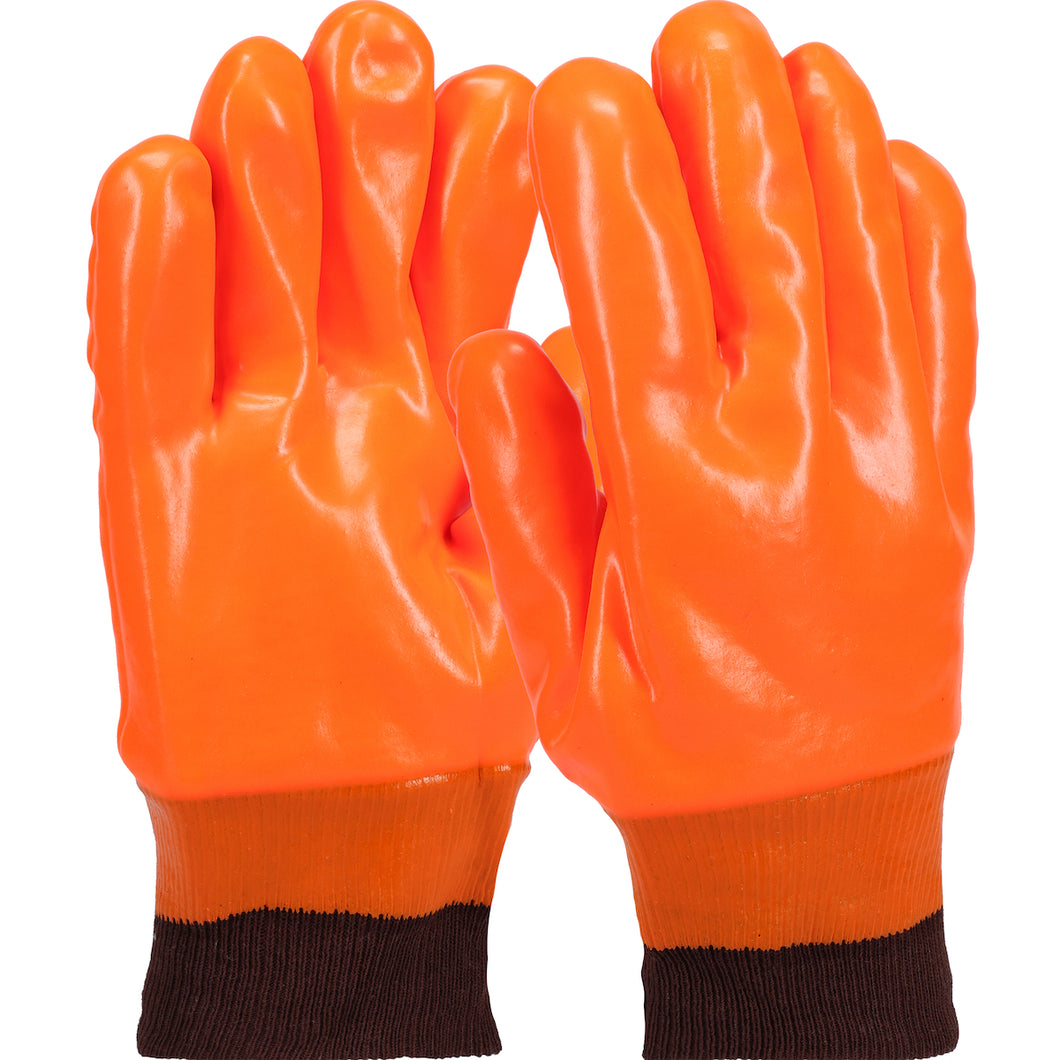 PVC Dipped Glove with Jersey Liner and Smooth Finish - Insulated & Waterproof 1007OR