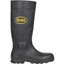 Load image into Gallery viewer, Boss® Footwear Black PVC Full Safety Steel Toe and Midsole Boot 383-820
