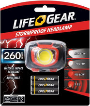 Load image into Gallery viewer, LifeGear Storm Proof 260 Lumen Headlamp
