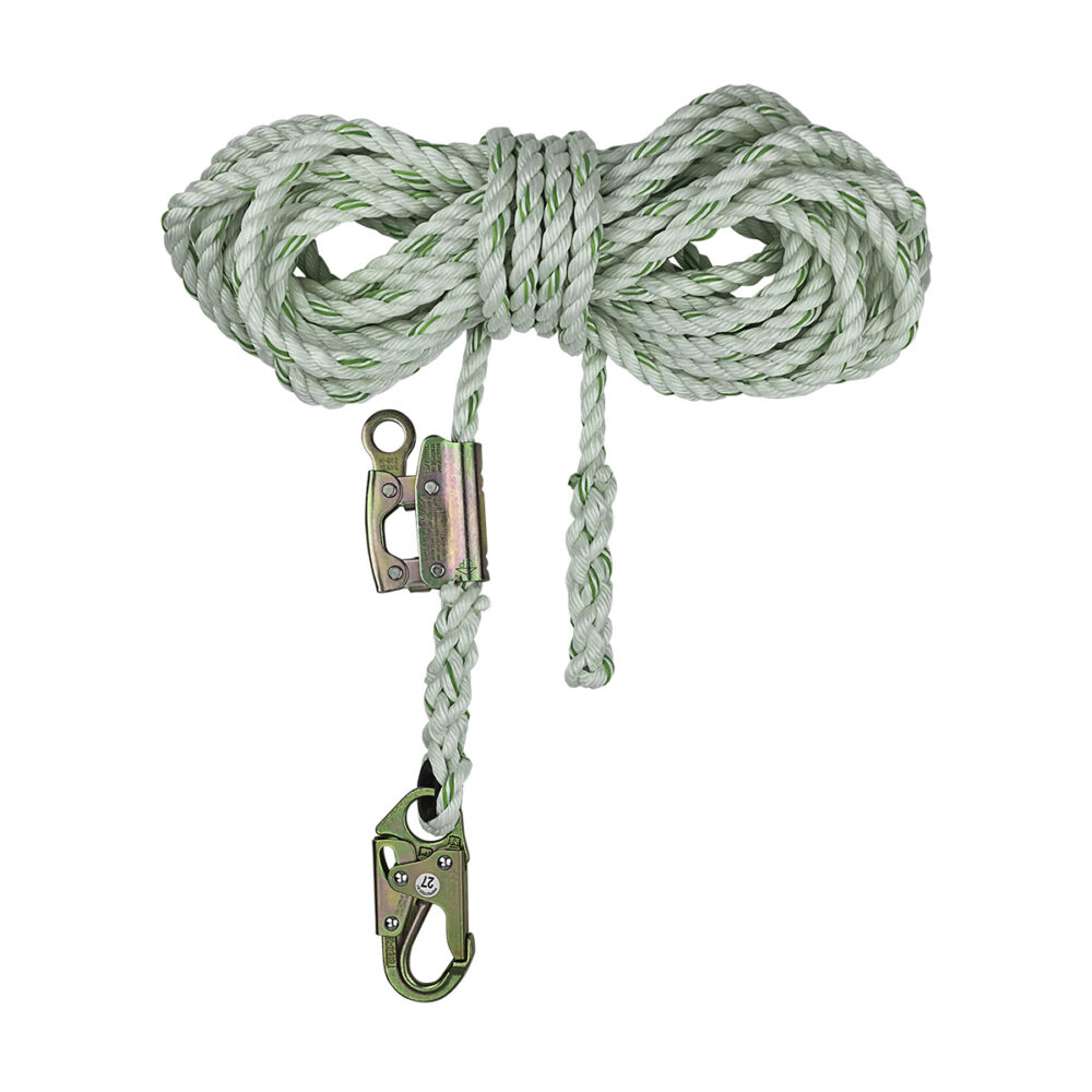 PRO 50' Vertical Lifeline Assembly: Snap  Hook, Rope Grab FS700-50GA